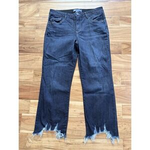 Democracy Ab Technology Cropped Jean Womens 10 Mid Rise Frayed Hem‎
